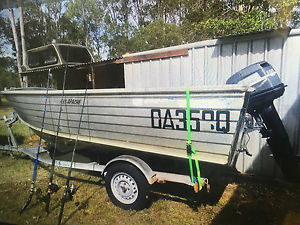 Ally Craft Tinny Boat Deep Hull Aluminium 30 hp Yamaha Outboard Motor 14ft