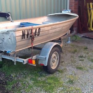 Aluminium, tinny Boat and trailer