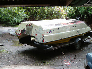 16 ft Dory Boat Cathedral Hull and Trailer OFFERS INVITED Good Project