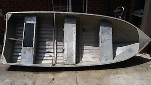 3.6 m aluminium boat and 9hp evinrude motor - no trailer