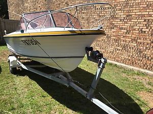 4.7M Runabout and Trailer with 100HP Chrysler all rego selling cheap and quick.