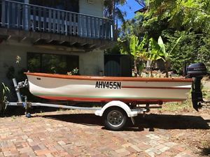 15ft Trailer Motor Boat Timber Classic Wooden Boat