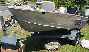 Tinny Brooker Boat 13 FT 30 HP Mercury on Brooker Trailer