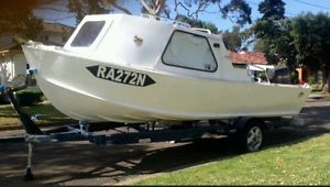 Aluminum 5.4m De Havilland Hercules half cabin fishing boat