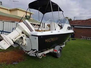 Monark 17ft half cabin, 120 hp johnson, fully rebuilt