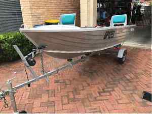 Allycraft Arrow 3.55 (Tinny) with Mercury 2stroke 15 HP outboard + extras