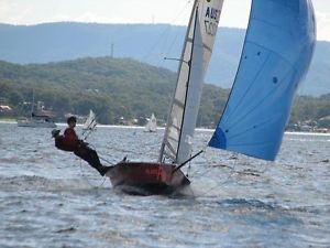 Sailing skiff, 14ft race boat on trailer. Ready for summer