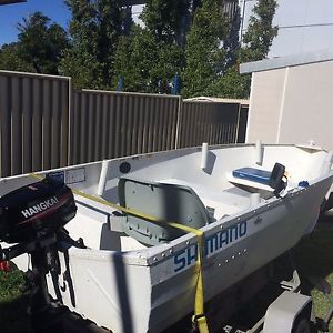 tinny 12ft 4hp with a fishfinder