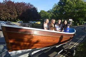 Wooden Clinker Boat and trailer 16ft 2"