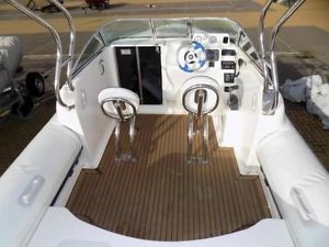 CABIN RIB BOAT 7.5 MTR EVINRIDE 225HO TWIN AXLE TRAILER