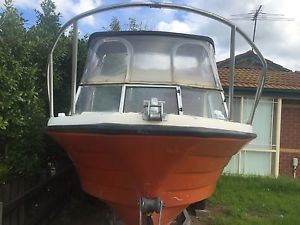 savage 5 metre fibreglass boat with 70hp yamaha outboard