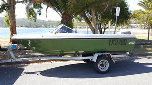 13ft ski / fishing / family boat 50hp Johnson & tilt trailer good cond + rego