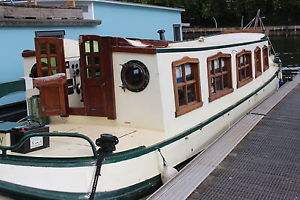 Houseboat with residential mooring Iron Tjalk  (Renting available)