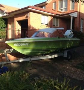Kermit = 15ft savage electra ss runabout 150hp johnson outboard 5 person & rego