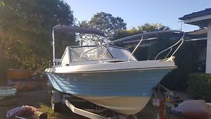 5 metre fishing ski boat trailer 135hp outboard
