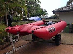 2008 Ceaser Thundercat Inflatable Boat and Trailer