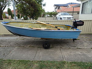 Savage Aluminium Boat 10 feet with 3.3 hp Mercury Outboard Motor and Trolly
