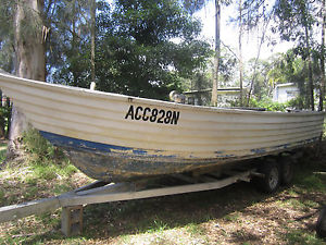 24 ft aluminium project boat and trailer