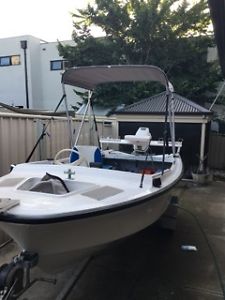 Savage Avalon 14 foot fibreglass boat and trailer