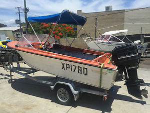 14'6 CruiseCraft Rogue Boat  with 70hp Mercury Motor on Trailer