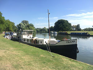 Dutch barge Luxemotor 1927 Historic Vessel moored in Brentford London