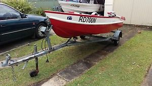 3.47m ALUMINIUM TINNY WITH 15hp MOTOR