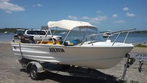 quinterx fishabout 15ft aluminium boat/ tilt trailer Tohatsu 30HP long shaft