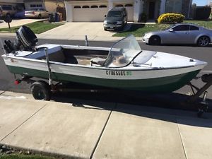 14 foot aluminum boat with a 40 HP motor