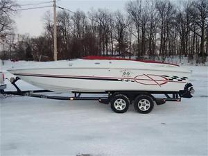 2000 Baja H2x Mercruiser 454 Big Block Blower Trim Tabs Fast Immaculate Trailer!