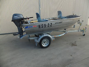 2007 QUINTREX 375 DART ALUMINUM  BOAT.YAMAHA 20HP E/S 4 STROKE NEW TRAILER.