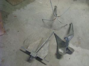 Manson 15kg boat anchor + 2 different types. Galvanized. Good cond  MUST GO