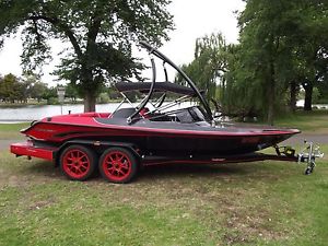 Ski boat. New Prestige Ultima X inboard skiboat.