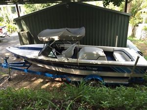 American skier wakeboard ski boat