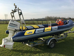 Tornado 6.5 m RIB, Johnson 175hp, Hallmark Roller Boat Trailer, Garmin, VHF