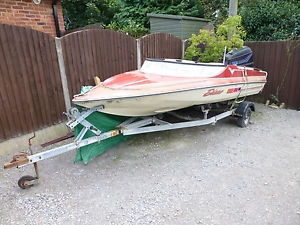 Simms Super V Diana 14ft Speedboat, 85hp Force Engine and Snipe Trailer