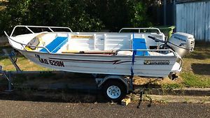3.8 meter Horrizon boat, 20 HP Honda 4 stroke, Brand new reg trailer