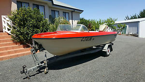 Pongrass 4.8m ski boat with Evinrude 115hp Motor