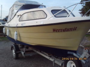 SHETLAND SPEEDWELL MOTOR CRUISER   FULL HEIGHT CANOPY