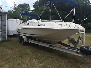1997 SEA RAY SUNDECK DECK BOAT FULL WITH CAMPER TOP
