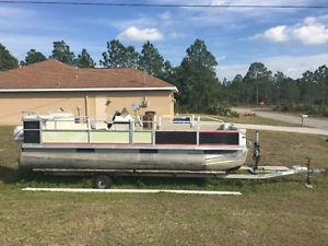 2002 crest 22 ft pontoon boat motor and trailer project