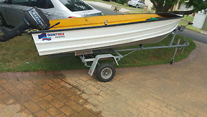 ALUMINIUM QUINTREX BOAT, MOTOR & TRAILER