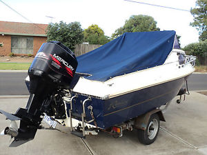 Stejcraft Sunny Boy 15ft Cabin Cruiser with 11 months rego trailer + boat