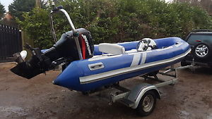 AVON ADVENTURE SR 4.70 SEARIDER LEISURE LAYOUT RIB SPEED BOAT 75HP *NO RESERVE*