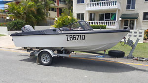14ft SKI/FISHING/FAMILY boat. 1996 60hp MERC. 2007 OCEANIC TRAILER