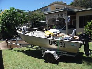 Tinny Boat, trailer, motor.