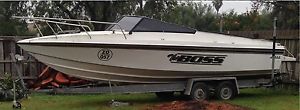 7.4 METRE 24 FT JENKSCRAFT 230 MERCRUISER-WORK NEEDED-1/2 CAB BOAT-DUAL AXLE