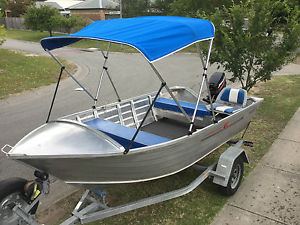 3.9 Metre Quicksilver Tropical Series Aluminium Tinny with 25hp Mecury Motor
