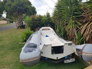 inflatable fiberglass rib boat