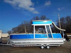 2016 Avalon Windjammer 2785 ENT FS Tritoon Mercury 250hp Verado Trailer Slide!!!