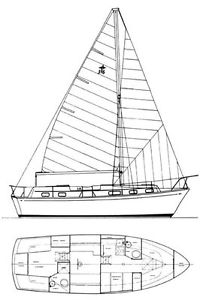1971 Gulfstar Yachts Inc. MS 36 Shoal Draft Center Cockpit Motor Sailor